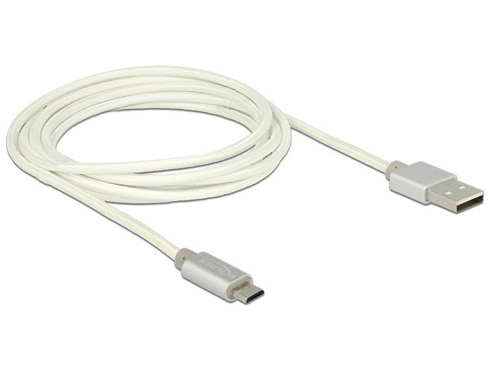 EAN 4043619839179 - DeLOCK 2m, USB2.0-A/USB2.0 Micro-B cable USB USB A Micro-USB B Plata, Blanco imagen 2