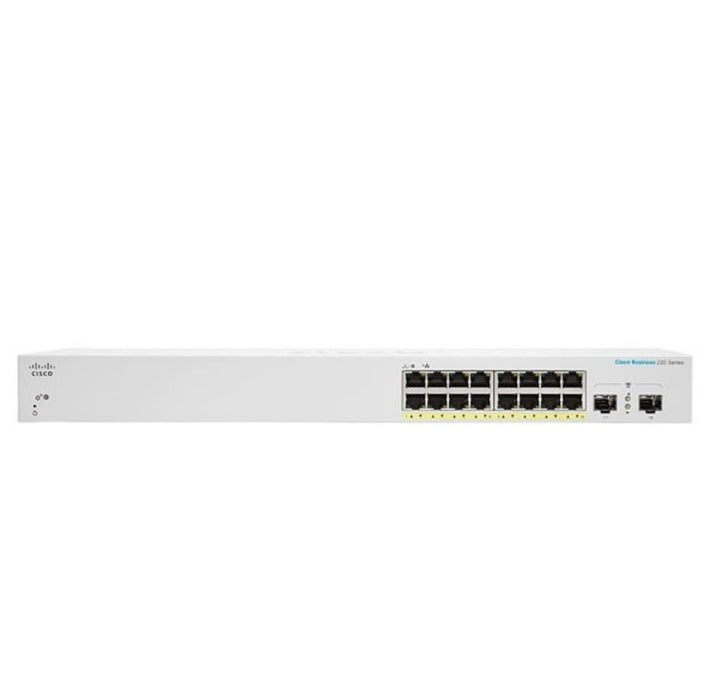 EAN 0889728344388 - Cisco CBS220-16P-2G Gestionado L2 Gigabit Ethernet (10/100/1000) Energía sobre Ethernet (PoE) Blanco imagen 1