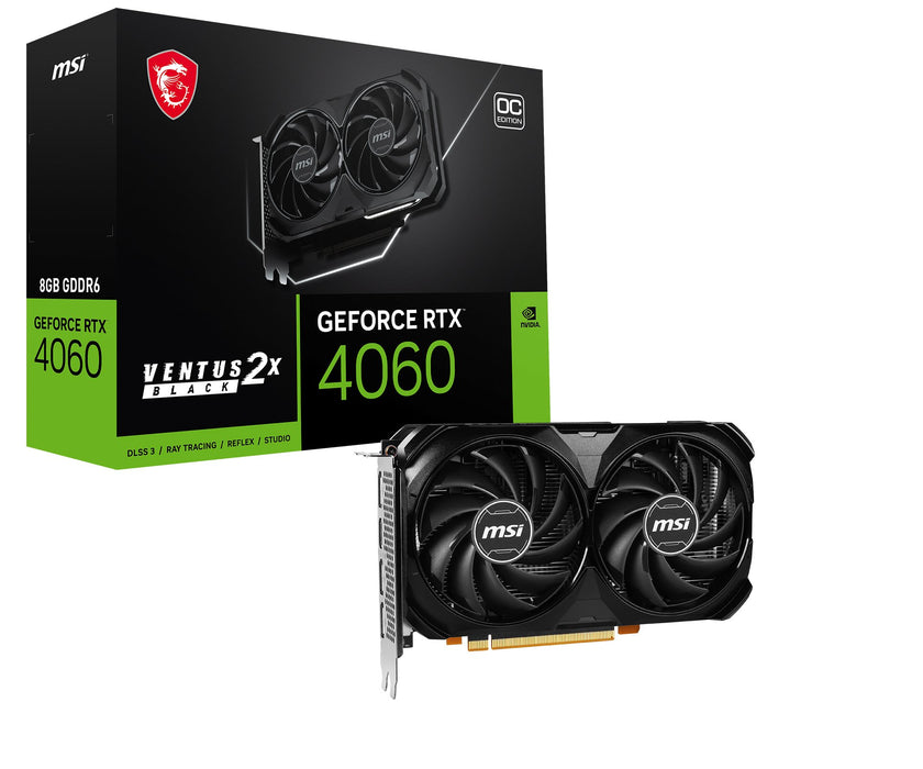 EAN 4711377115421 - MSI VENTUS GEFORCE RTX 4060 2X BLACK 8G OC tarjeta gráfica NVIDIA 8 GB GDDR6 imagen 1