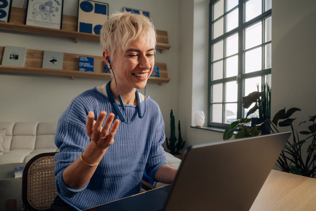 EAN 23942302049 - Verbatim TruSound Pro Auriculares Inalámbrico Banda para cuello Música/uso diario USB Tipo C Bluetooth Azul imagen 6