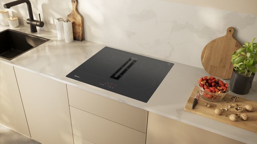 EAN 4242004277439 - Neff V56NBS1L0 hobs Negro Integrado 60 cm Con placa de inducción 4 zona(s) Campana integrada imagen 4