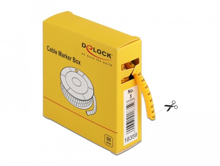 EAN 4043619183593 - DeLOCK 18359 soporte para manguito de identificación de conductor 500 pieza(s) imagen 2