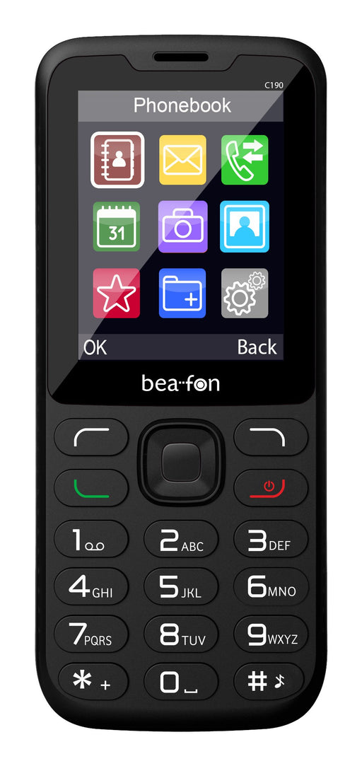 EAN 9120124825899 - Beafon C190 LTE 6,2 cm (2.44") 67 g Negro Teléfono para personas mayores imagen 1