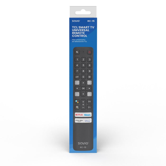 EAN 5901986048008 - Savio RC-15 universal remote control/replacement for TCL SMART TV mando a distancia IR inalámbrico Botone imagen 2