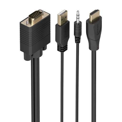 EAN 8435739904817 - AISENS A122-1014 adaptador de cable de vídeo 1,5 m HDMI tipo A (Estándar) VGA (D-Sub) + 3.5mm + USB Type- imagen 1