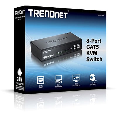 EAN 710931170061 - Trendnet TK-CAT508 interruptor KVM Negro imagen 4