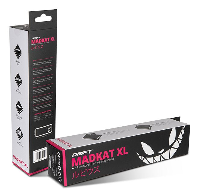 EAN 8436587974236 - DRIFT DRMADKATXL alfombrilla para ratón Alfombrilla de ratón para juegos Negro, Blanco imagen 4