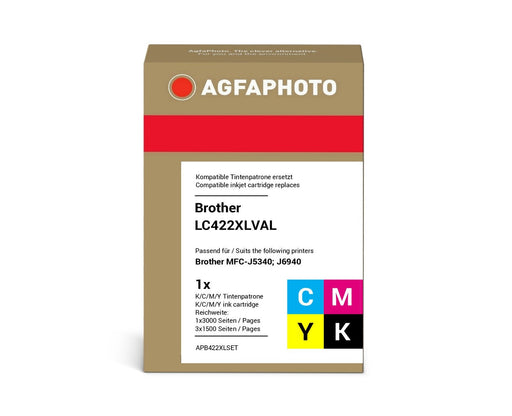 EAN 4250164920348 - AgfaPhoto APB422XLSET cartucho de tinta 4 pieza(s) Compatible Alto rendimiento (XL) Negro, Cian, Magenta, imagen 2
