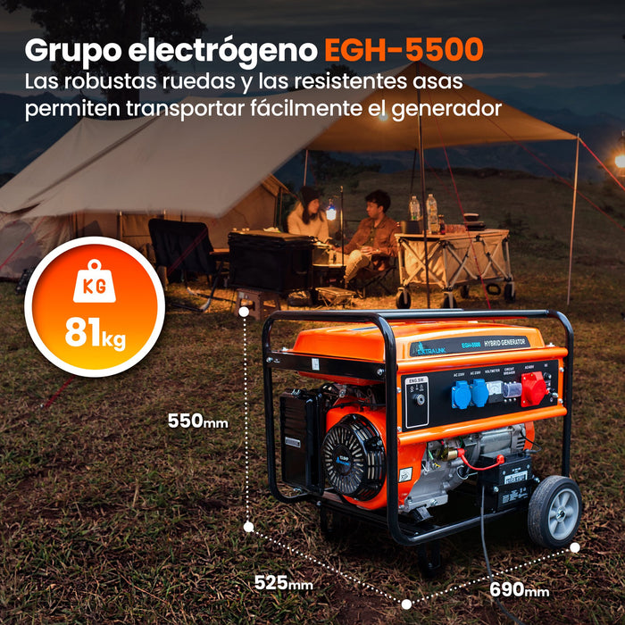 EAN 5905090330370 - Extralink EX.30370 motor-generador 5000 W 25 L Gas natural, Gas licuado del petróleo (LPG), Gasolina Negr imagen 15