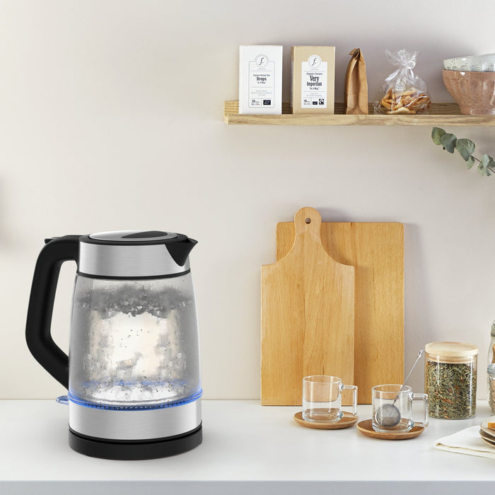 EAN 3045387293529 - Tefal Glass Kettle KI605830 tetera eléctrica 1,7 L 2200 W Negro, Plata, Transparente imagen 7