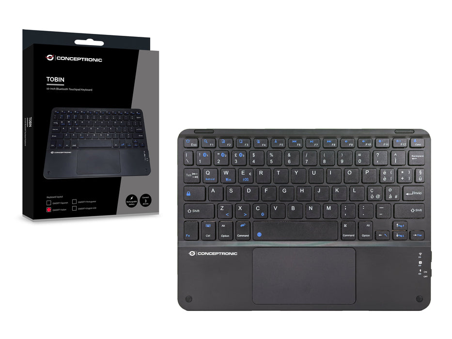EAN 4015867238868 - Conceptronic TOBIN01BIT teclado Universal Bluetooth QWERTY Italiano Negro imagen 5