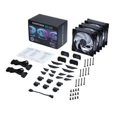 EAN 886523002949 - Phanteks D30-120 D-RGB Fan Carcasa del ordenador Ventilador 12 cm Negro 3 pieza(s) imagen 1