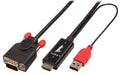 EAN 4002888414555 - Lindy 41455 adaptador de cable de vídeo 1 m HDMI + USB VGA (D-Sub) Negro imagen 1