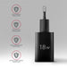 EAN 8595247908339 - Axagon ACU-QC18 kroviklis jungiama tinkl QC 18W, 1x port USB-A, QC3.0/AFC/FCP/SMART Juoda Teléfono móvil, imagen 5