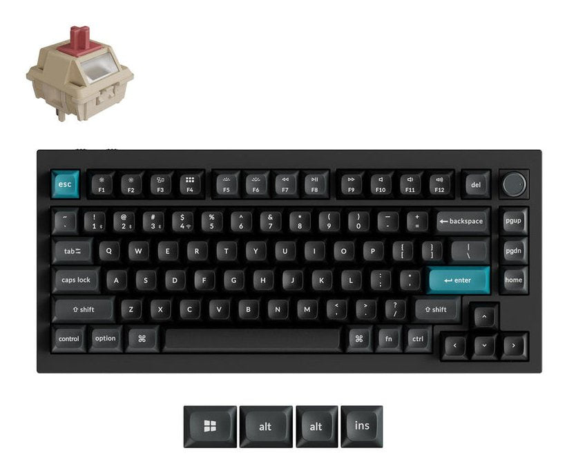 EAN 4894979053435 - Keychron Q1U-M1-PT teclado Hogar RF Wireless + Bluetooth Negro imagen 1