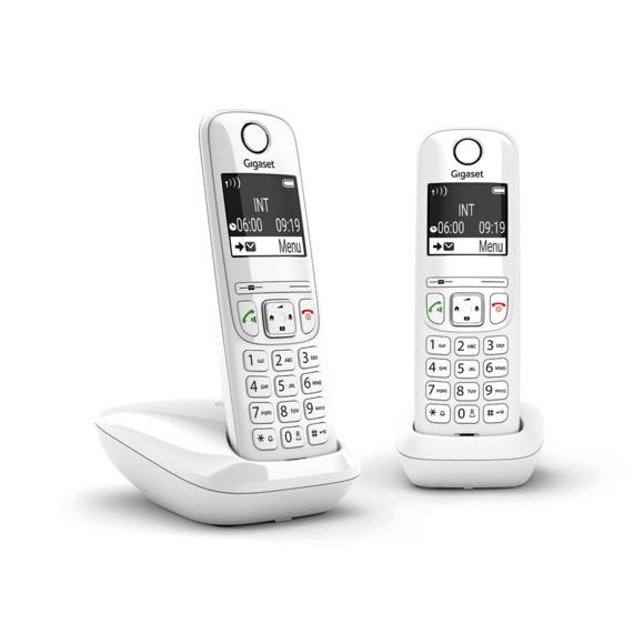 EAN 4250366854656 - Gigaset AS690 Duo Teléfono DECT/analógico Blanco imagen 1
