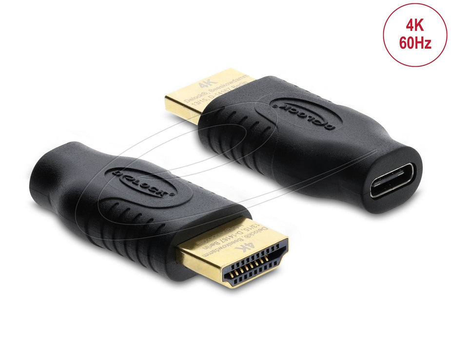EAN 4043619610754 - DeLOCK 61075 cambiador de género para cable USB Type-C HDMI Negro imagen 1
