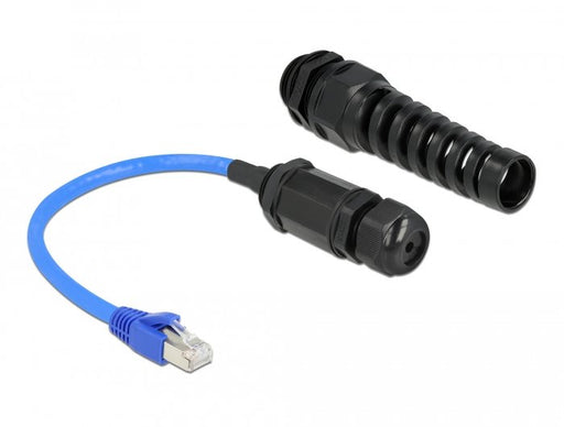 EAN 4043619668090 - DeLOCK 66809 cable de red Negro, Azul 0,25 m Cat6 SF/UTP (S-FTP) imagen 1