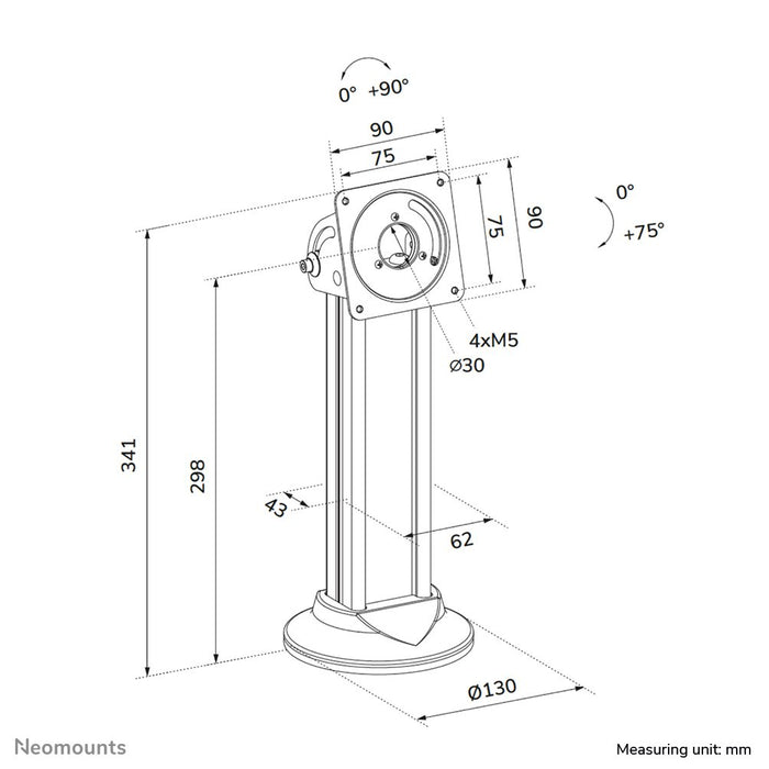 EAN 8721246340416 - Neomounts DS15-632BL1 accesorio o pieza de recambio para tableta Soporte para tableta imagen 14