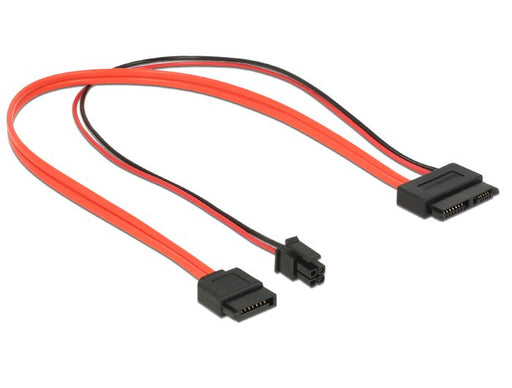 EAN 4043619848485 - DeLOCK 0.3m, SATAIII 7p + 4p/Slim SATAIII 13p cable de SATA 0,3 m SATA 7-pin + Molex (4-pin) SATA 13-pin  imagen 2