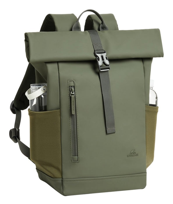 EAN 4260709015637 - Rivacase Eden mochila Mochila de viaje Oliva cuero PU, Poliéster, Tereftalato de polietileno reciclado (r imagen 9
