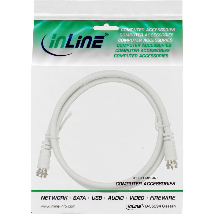 EAN 4043718129546 - InLine 69350 cable coaxial SAT 0,5 m Tipo F Blanco imagen 2