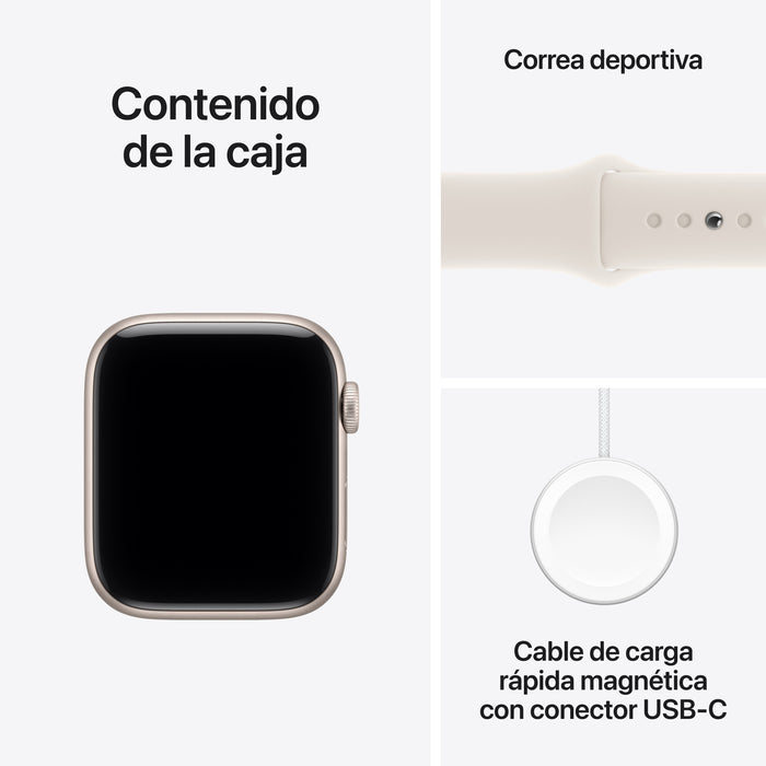 EAN 0195950430547 - Apple Watch SE (3nd generation) OLED 44 mm Digital 368 x 448 Pixeles Pantalla táctil 5G Beige Wifi GPS (s imagen 8