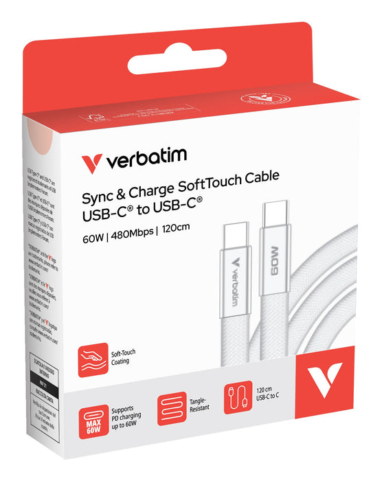 EAN 23942302742 - Verbatim 30274 cable USB USB 2.0 1,2 m USB C 0,48 Gbit/s 60 W Blanco imagen 3