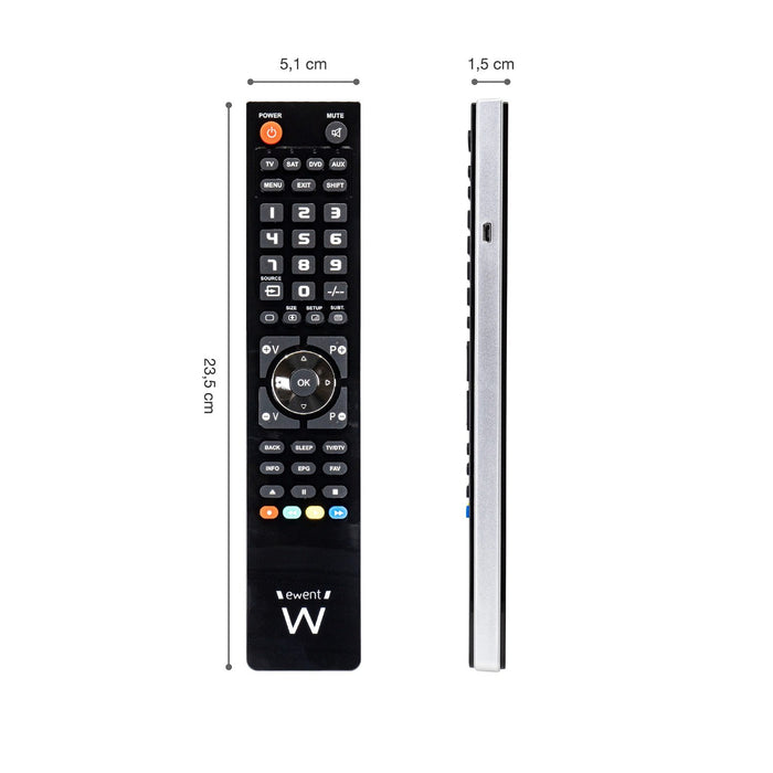 EAN 8054392614330 - Ewent EW1570 mando a distancia DTT, DVD/Blu-ray, Proyector, SAT, STB, Altavoz para barra de sonido, TV, U imagen 5
