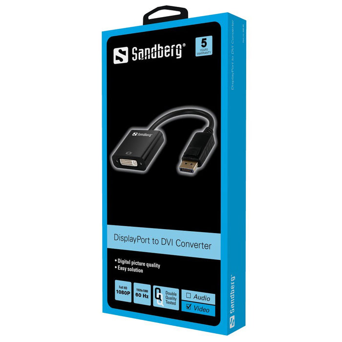 EAN 5705730508455 - Sandberg 508-45 adaptador de cable de vídeo DVI-D Negro imagen 2