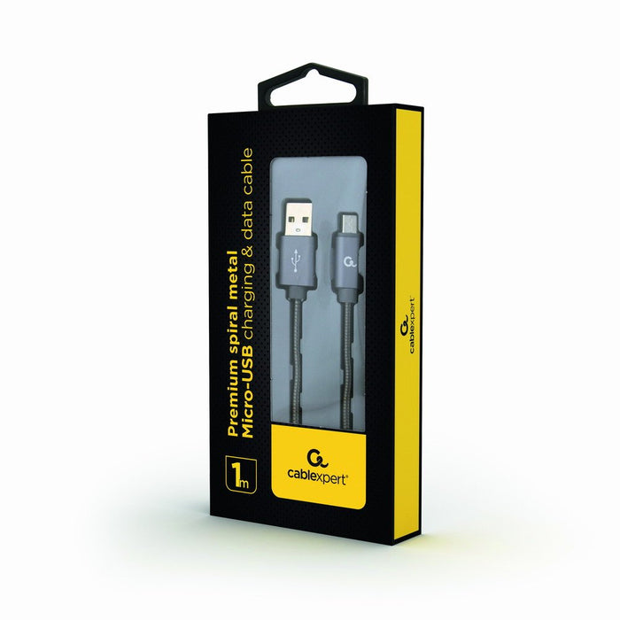 EAN 8716309106221 - Gembird CC-USB2S-AMMBM-1M-BG cable USB USB 2.0 Micro-USB B USB A Gris, Metálico imagen 2