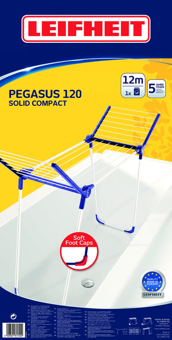 EAN 4006501817204 - Leifheit Pegasus 120 Solid Compact Tendedero de suelo Azul, Blanco imagen 3