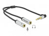 EAN 4043619664375 - DeLOCK 66437 divisor de audio Negro, Plata imagen 1