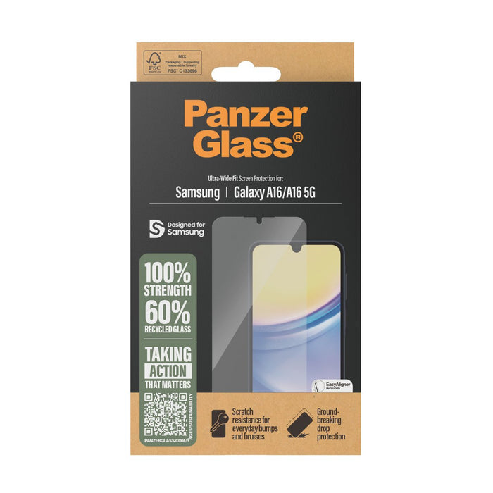 EAN 5715685014987 - PanzerGlass ® Screen Protector Samsung Galaxy A16 | A16 5G | Ultra-Wide Fit w. EasyAligner Protector de p imagen 3