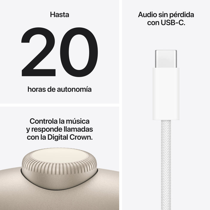 EAN 195951039299 - Apple AirPods Max 2 Auriculares Inalámbrico Diadema Llamadas/Música USB Tipo C Bluetooth Beige imagen 8