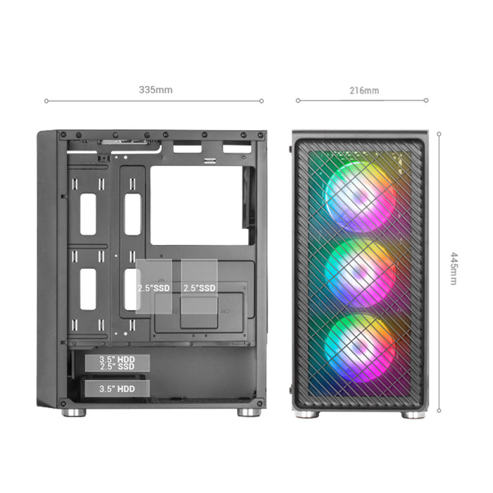 EAN 8435693103288 - Mars Gaming MCFW carcasa de ordenador Midi Tower imagen 6