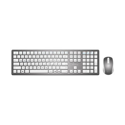 EAN 4260664876762 - MediaRange MROS135 teclado Ratón incluido Hogar / Oficina RF inalámbrico QWERTZ Alemán Plata, Blanco imagen 1
