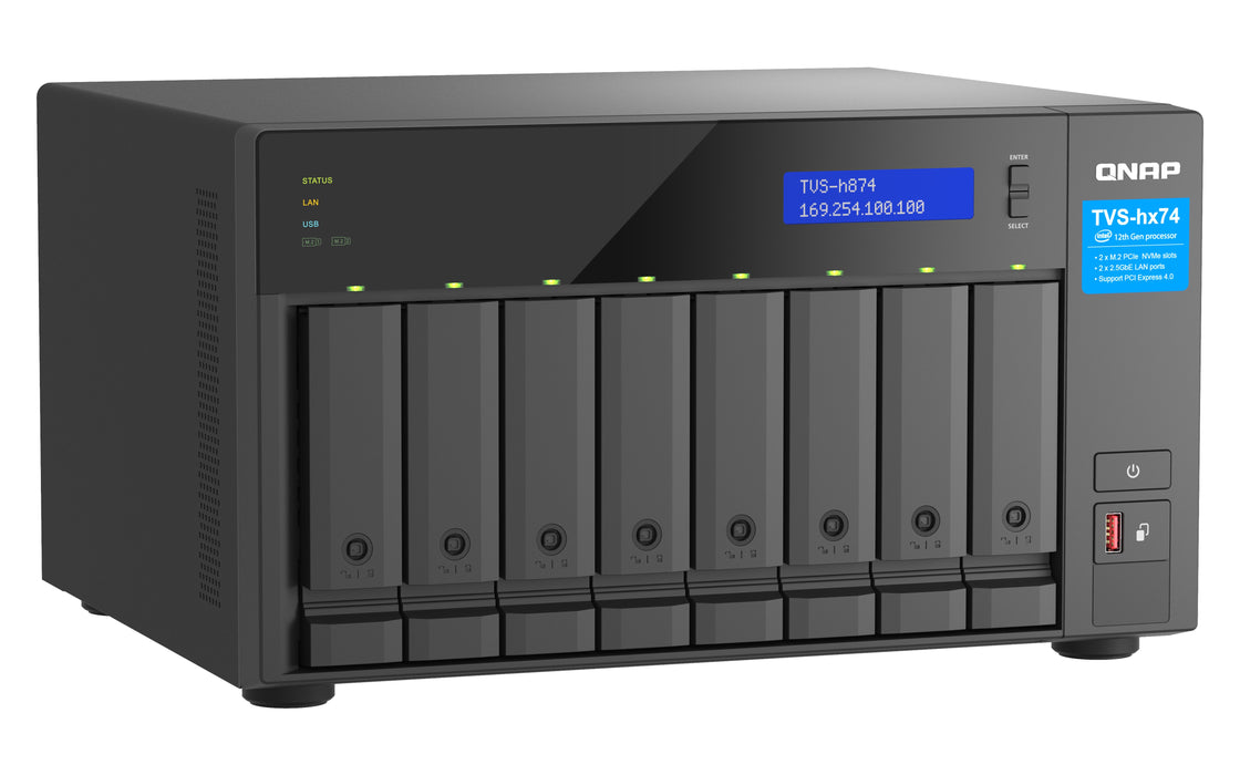 EAN 4711103082409 - QNAP TVS-h874 NAS Torre Intel® Core™ i7 32 GB DDR4 0 TB QuTS hero Negro imagen 3