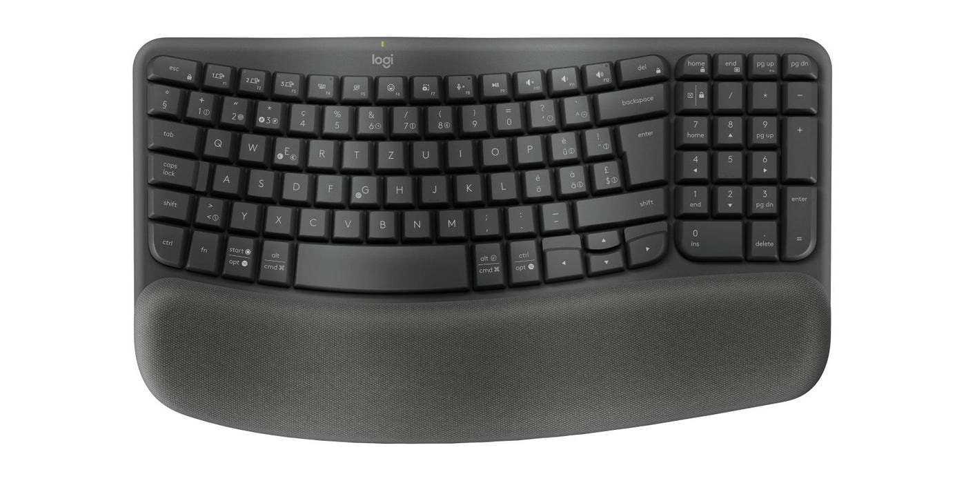 EAN 5099206117242 - Logitech ERGO Wave Keys teclado Oficina RF Wireless + Bluetooth QWERTZ Suizo Grafito imagen 3