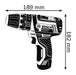 EAN 3165140773287 - Bosch GSB 10,8-2-LI Professional Sin llave Negro, Azul, Rojo imagen 2