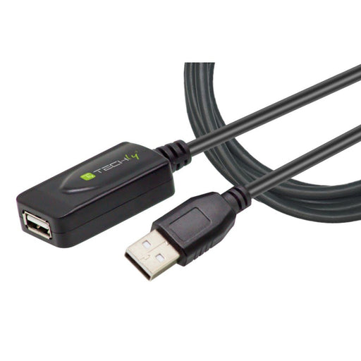 EAN 8059018362220 - Techly IUSB-REP220TY3 cable USB USB 2.0 20 m USB A 0,48 Gbit/s Negro imagen 1