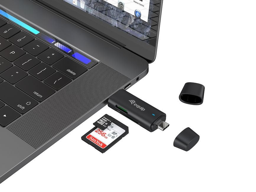 EAN 4015867241653 - Equip 245462 lector de tarjeta USB 3.2 Gen 1 (3.1 Gen 1) Type-A/Type-C Negro imagen 3