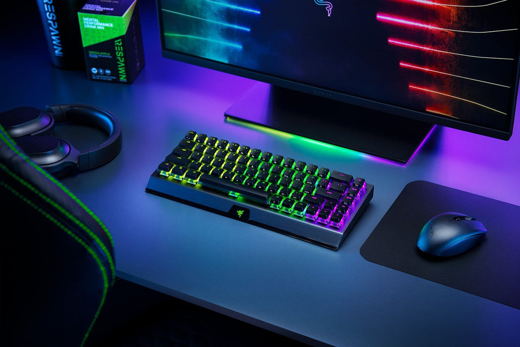 EAN 8886419347743 - Razer BlackWidow V3 Mini HyperSpeed teclado Juego USB + RF Wireless + Bluetooth QWERTY Inglés de EE. UU.  imagen 3