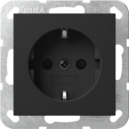EAN 4010337093701 - GIRA System 55 toma de corriente Schuko Negro imagen 1