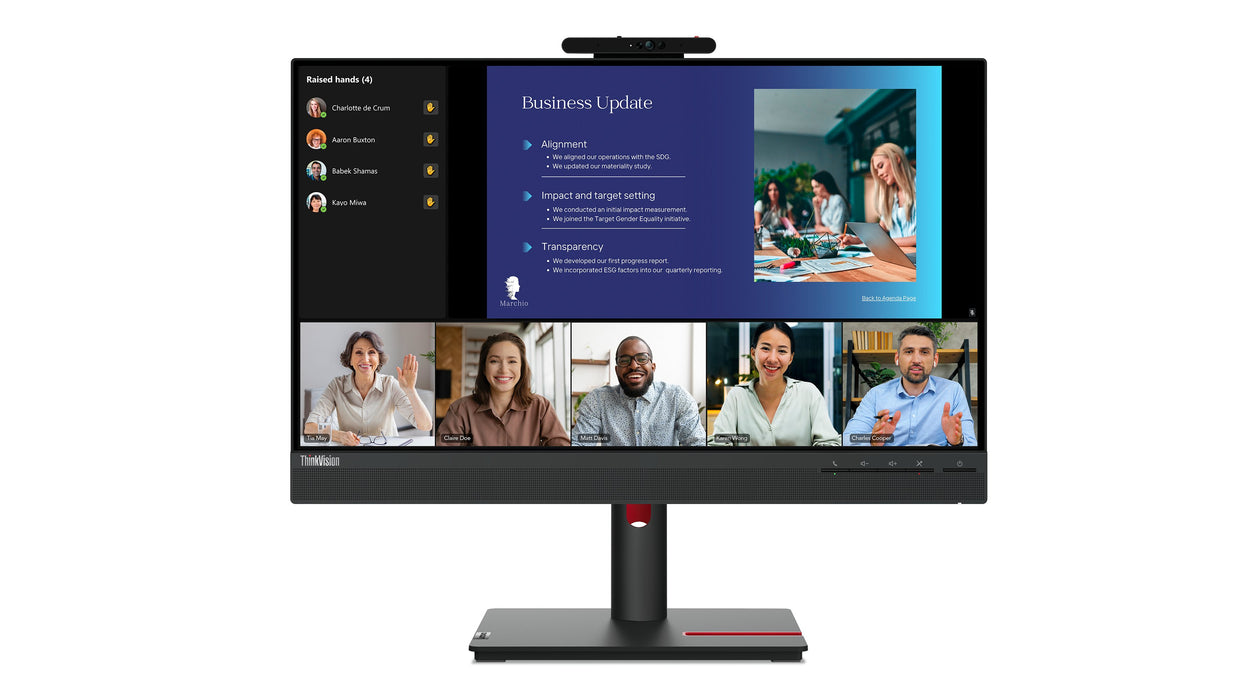 EAN 0196801782235 - Lenovo ThinkVision T24v-30 pantalla para PC 60,5 cm (23.8") 1920 x 1080 Pixeles Full HD LED Negro imagen 8