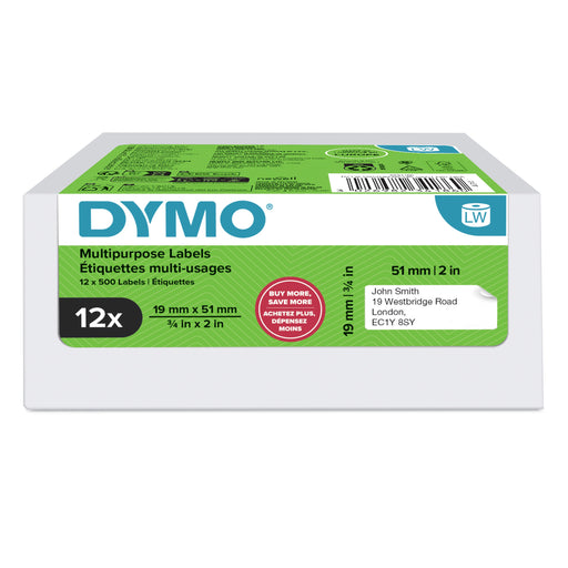 EAN 3026982341860 - DYMO LW MULTI-PURPOSE LABEL 19X51MM 12 ROLLS imagen 1