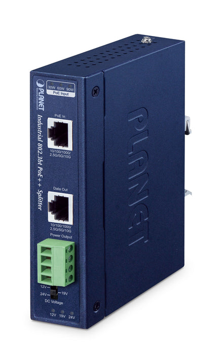 EAN 4711605287487 - PLANET IP30 Industrial Single-Port 10Gbps 802.3bt PoE++ Splitter 24 V imagen 1