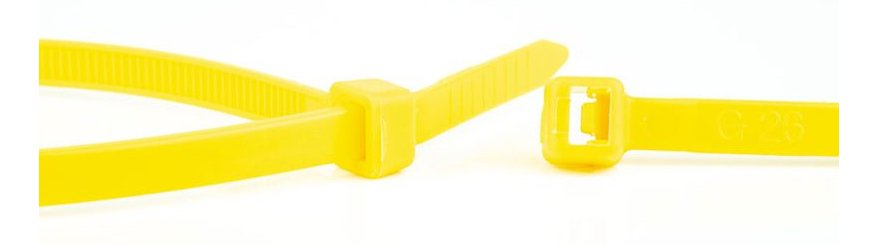EAN 8717278572550 - WKK 110226471 presilla Brida reutilizable Plástico, Poliamida Amarillo 100 pieza(s) imagen 2