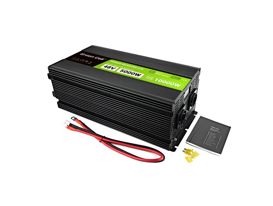 EAN 5904326374584 - Green Cell Przetwornica napicia PowerInverter LCD 48 V 5000W/10000W Przetwornica samochodowa z wywietlacz imagen 3