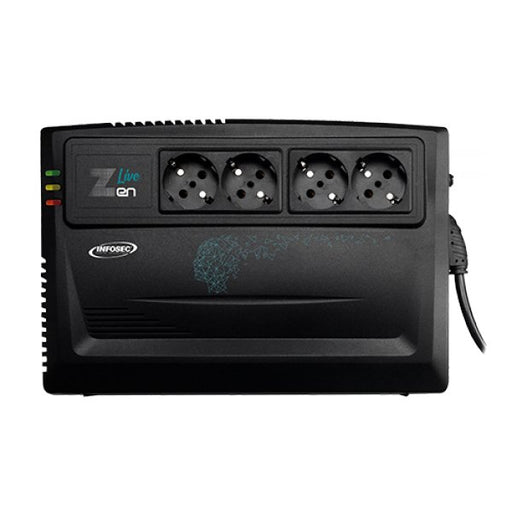EAN 3700085660836 - Infosec Zen Live 800 sistema de alimentación ininterrumpida (UPS) Línea interactiva 0,8 kVA 480 W 4 salid imagen 2
